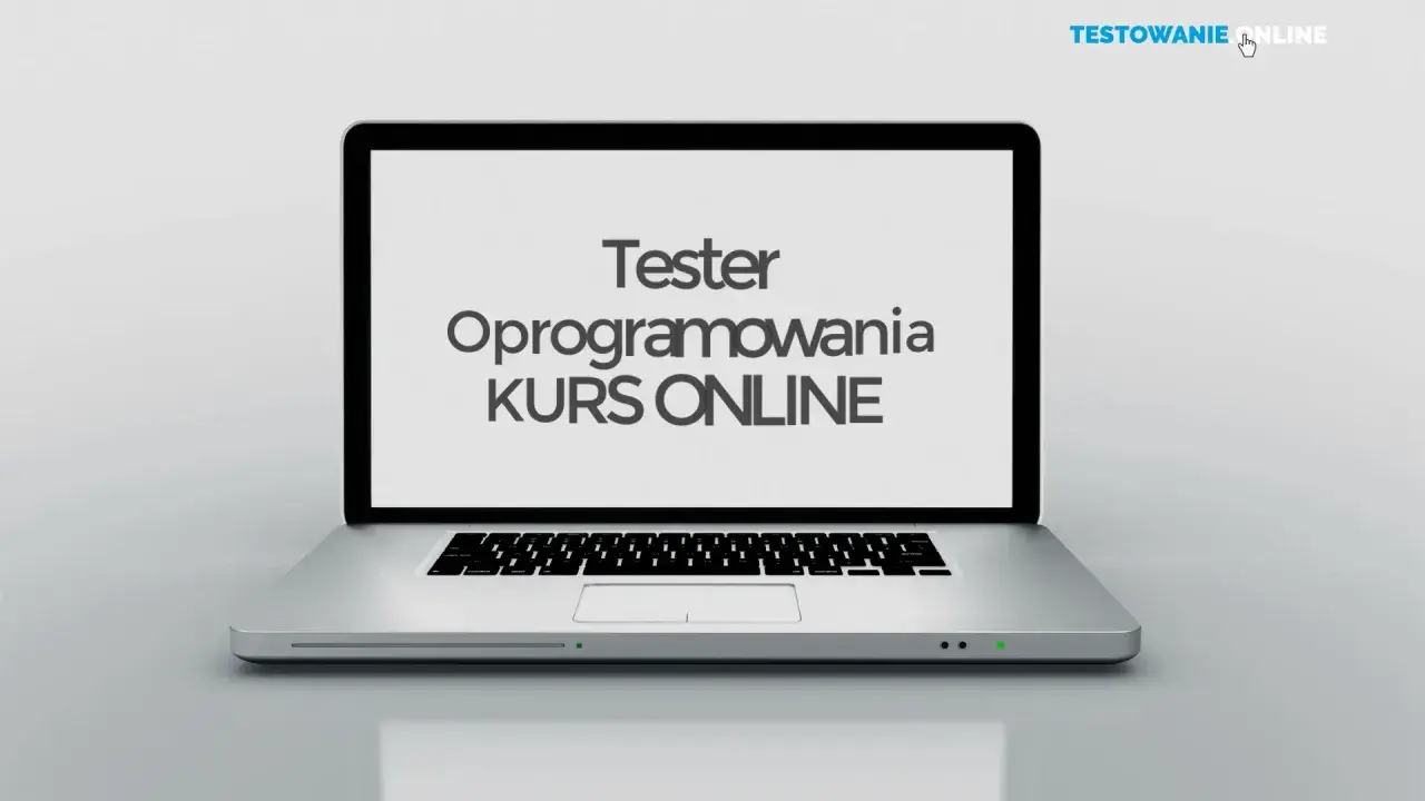 Bezpłatne szkolenie: Tester Oprogramowania Kurs Online na ekranie laptopa.