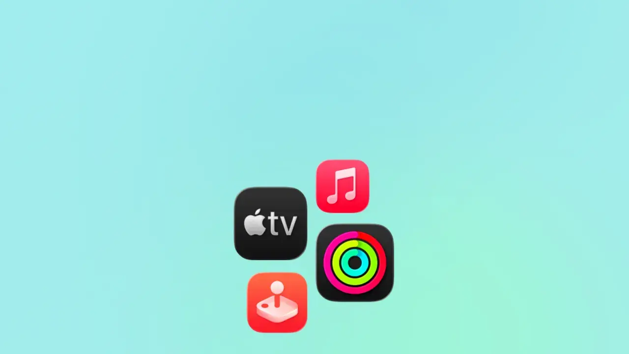 Ikony Apple TV, Muzyka, Gry i Aktywność. Czekam na beta testing.