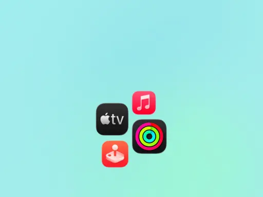 Ikony Apple TV, Muzyka, Gry i Aktywność. Czekam na beta testing.