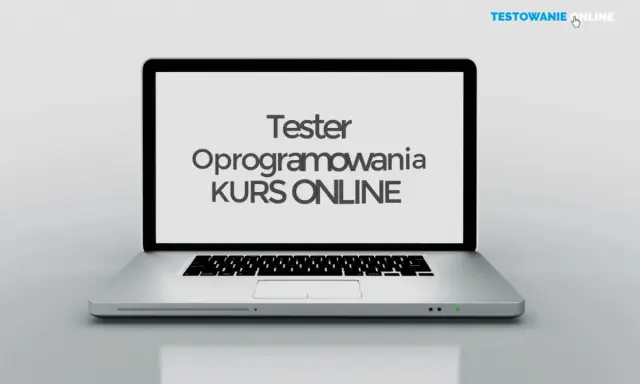 Bezpłatne szkolenie: Tester Oprogramowania Kurs Online na ekranie laptopa.